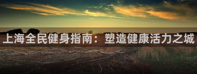 尊龙d88用现推选ag发财网：上海全民健身指南：塑造健康