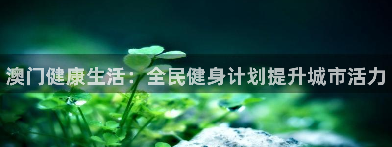 尊龙是什么软件：澳门健康生活：全民健身计划提升城市活力